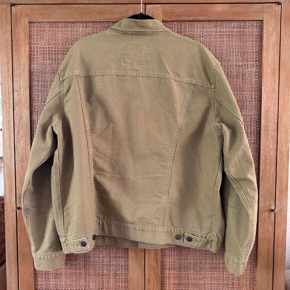 Levi's Trucker Jacket - Sage Green Duck Canvas - Size XL Relaxed Fit - Picture 2 of 4